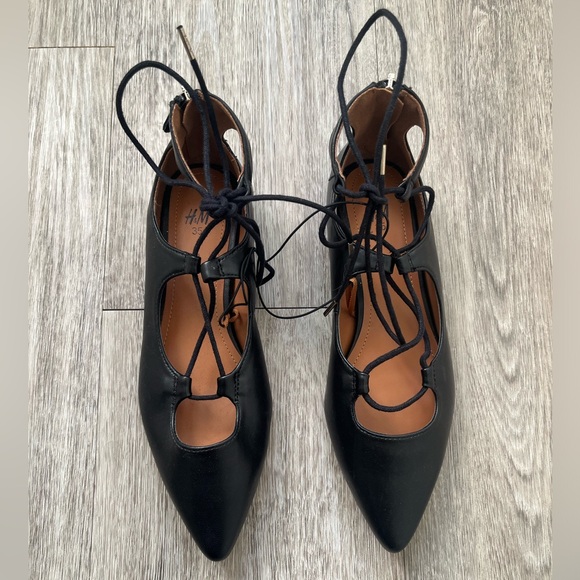 Black Ballet Flats - Picture 2 of 5